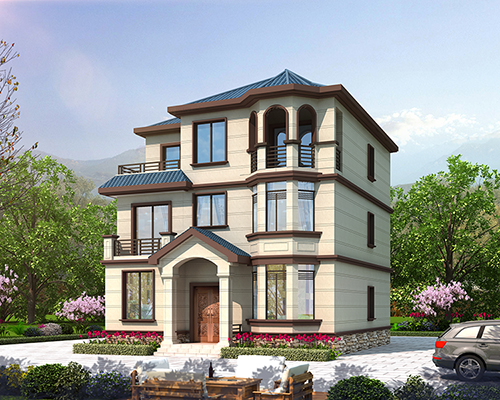 新中式风格120平米精致户型三层乡村别墅私人定制案例