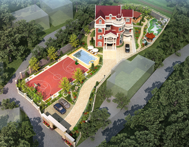 贵州遵义罗先生豪华别墅加庭院景观设计案例