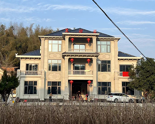 衡阳县邱先生五间三层新中式豪宅顺利落成实建案例