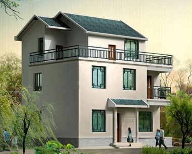 310三层农村房屋私人别墅设计图纸10m×10m