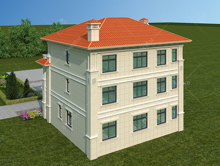 兄弟合建套房式三层乡村别墅自建房屋设计施工图纸13×15米