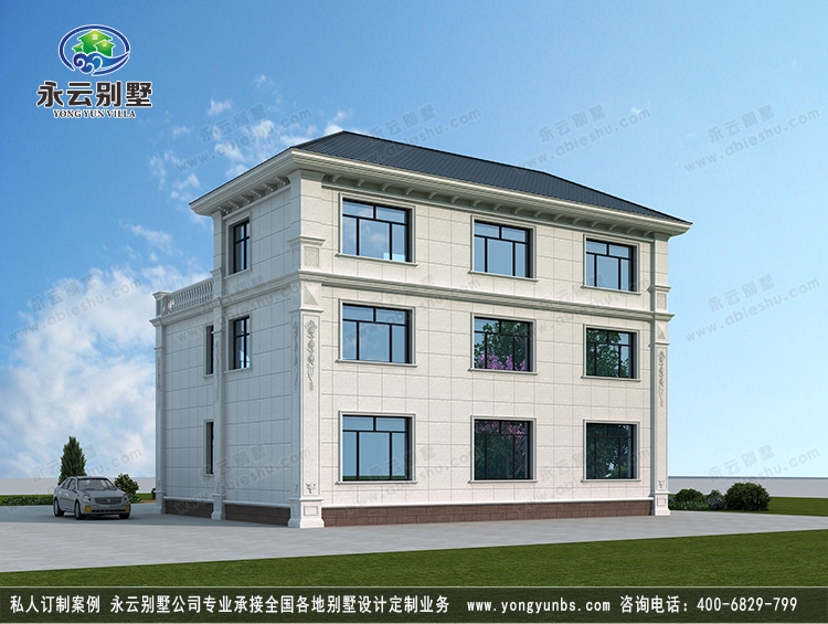 广西柳州市三层简欧式风格农村新款豪宅别墅私人定制设计案例